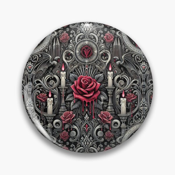 Item preview, Roses of Blood and Flame: A Signature in the Matching, Seamlessly-Tiling Vampire Series designed and sold by Meta2Physical.