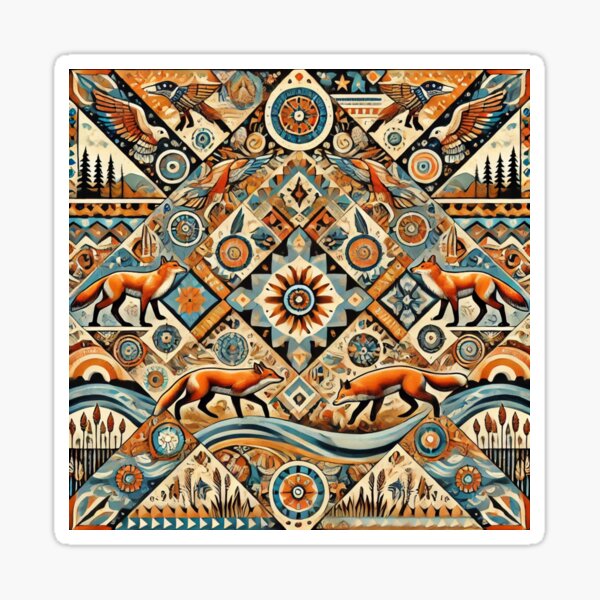 Item preview, Sauk Tribe: A Perfectly Seamless Tiling Tribute to Resilience designed and sold by Meta2Physical.