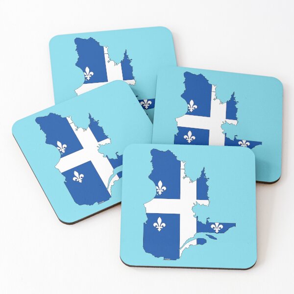 Item preview, Quebec Map with Quebecer Flag designed and sold by Havocgirl.