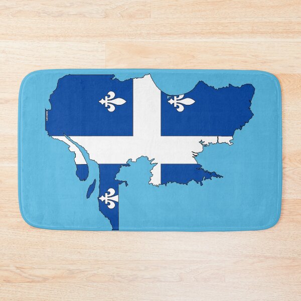 Item preview, Quebec Map with Quebecer Flag designed and sold by Havocgirl.
