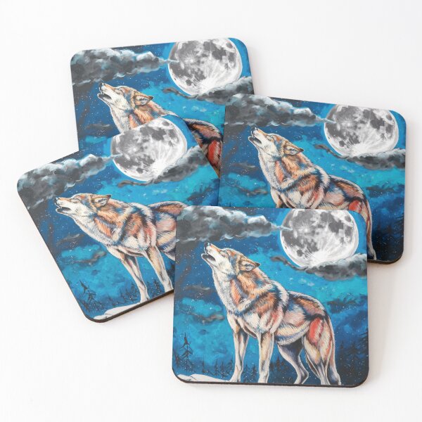 Item preview, Contemporary Art - Wolf Howling At The Moon designed and sold by CanvasCarousel.