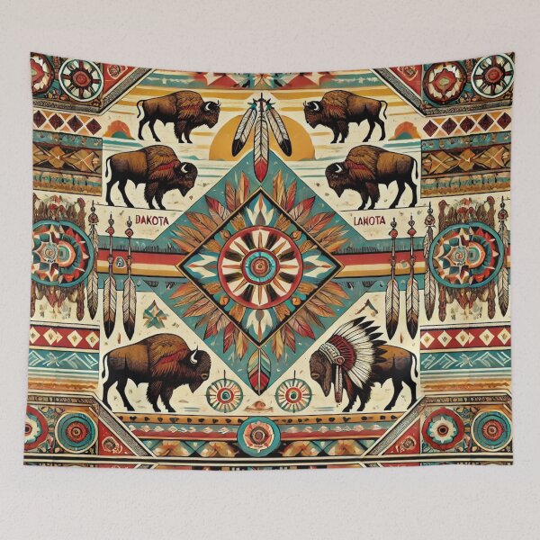 Item preview, Sioux Tribes (Dakota, Nakota, and Lakota): A Seamless Tiling Tribute to Nature and Spirit designed and sold by Meta2Physical.