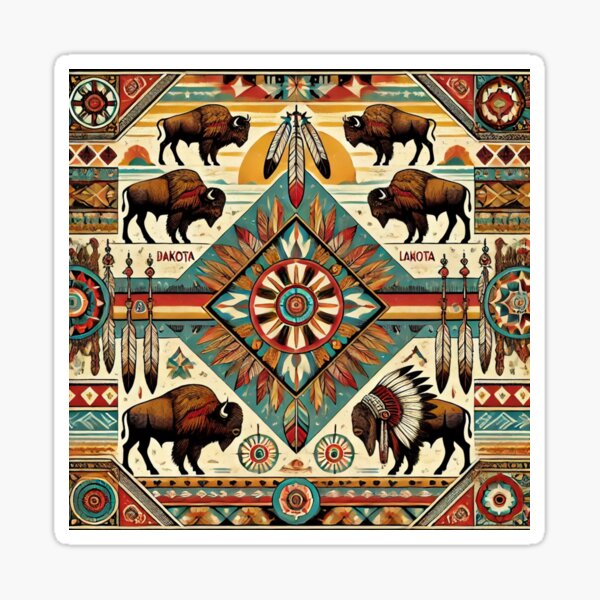 Item preview, Sioux Tribes (Dakota, Nakota, and Lakota): A Seamless Tiling Tribute to Nature and Spirit designed and sold by Meta2Physical.