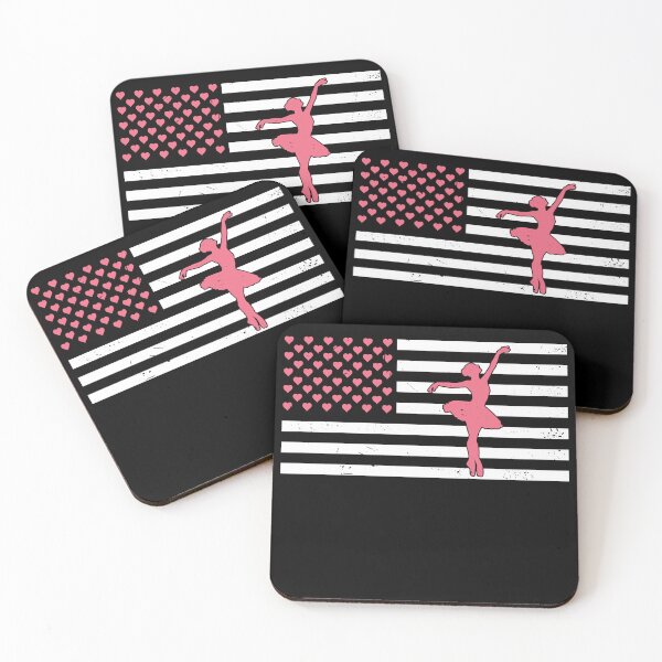 Item preview, Ballet American US Flag hearts Valentine's Day Gift For Women Girls designed and sold by JUSTBEELEGANT.