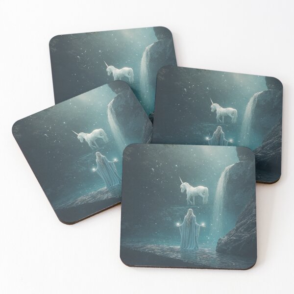 Item preview, Moonlit Encounter: The Unicorn of Avalon designed and sold by LemurianPortals.
