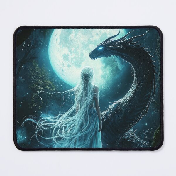 Item preview, Moonlit Whispers: The Dragon and the Maiden designed and sold by LemurianPortals.