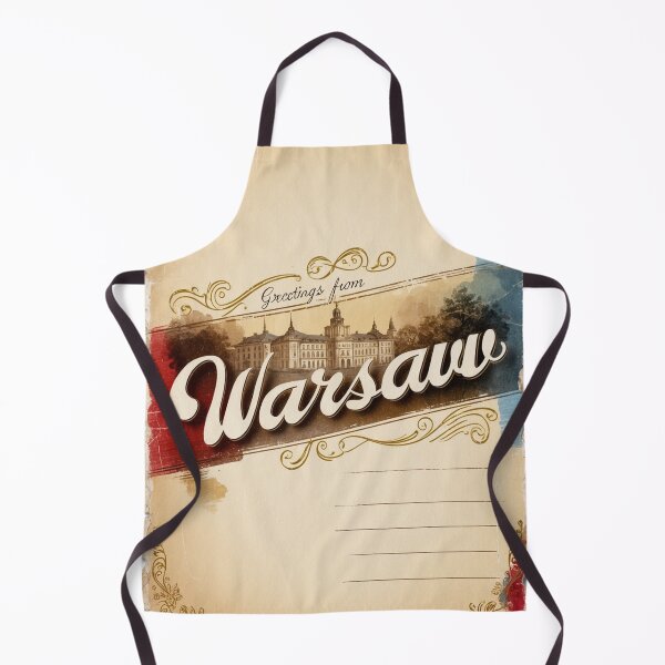 Item preview, Greetings from Warsaw Poland Vintage Travel Retro Postcard Design designed and sold by TravelPostcardGems.