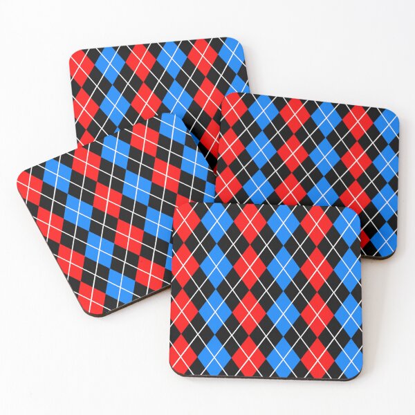 Item preview, Red Blue Black Argyle  Pattern Design  designed and sold by PatternTitan.