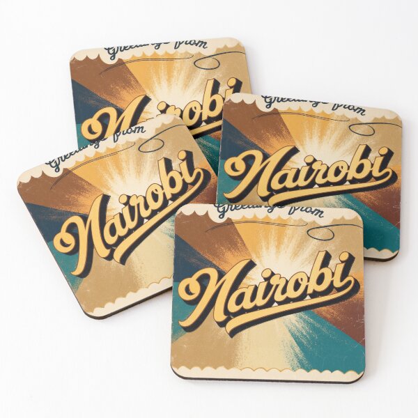 Item preview, Greetings from Nairobi Africa Vintage Travel Retro Postcard Design designed and sold by TravelPostcardGems.
