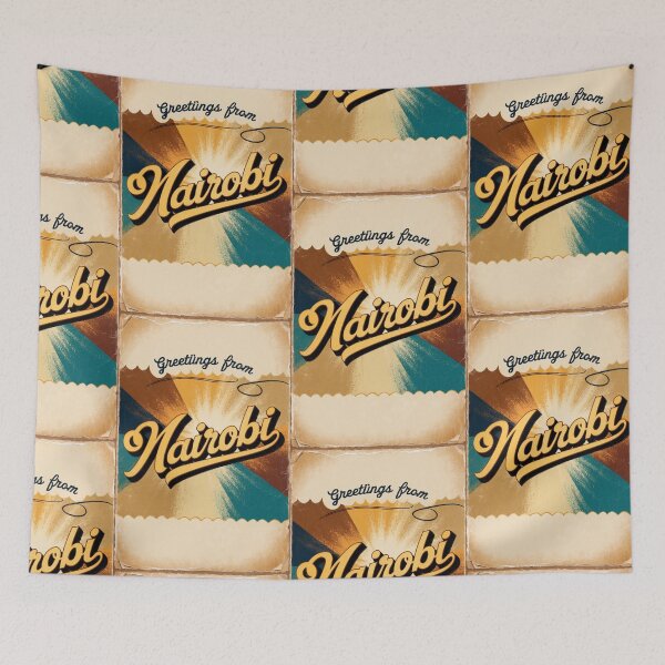 Item preview, Greetings from Nairobi Africa Vintage Travel Retro Postcard Design designed and sold by TravelPostcardGems.