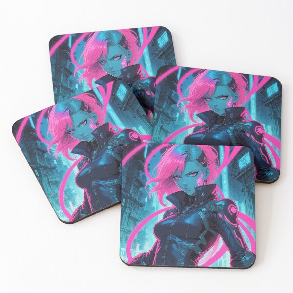 Item preview, Vibrant Cyber Anime Girl designed and sold by KungKthulhu.