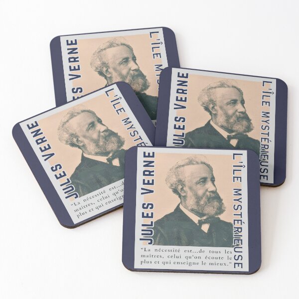 Item preview, Jules Verne quote: “La nécessité est...de tous les maîtres, celui qu'on écoute le plus et qui enseigne le mieux.” designed and sold by artbleed.