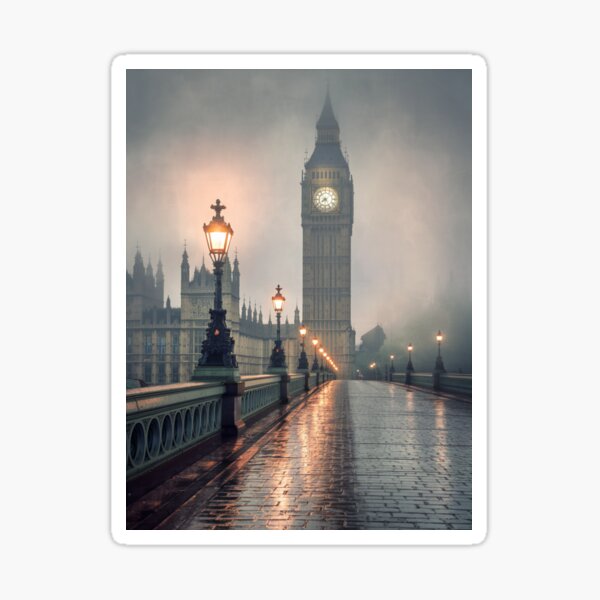 Big Ben In The Fog Sticker