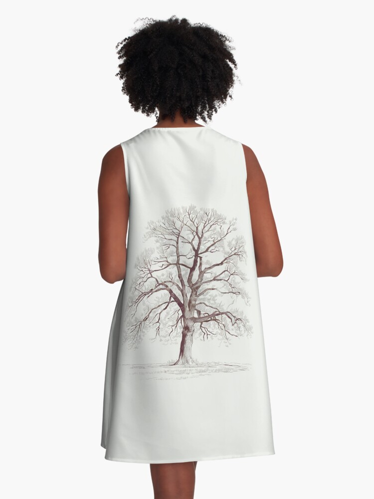 Thumbnail 3 of 4, A-Line Dress, Bare Tree designed and sold by Patricks-Art.
