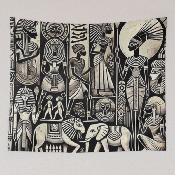 Item preview, Ancient Egypt Silhouettes, Tribal Art  designed and sold by Shs-Kenya.