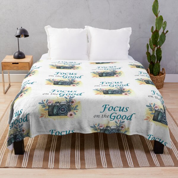 Item preview, Focus On The Good - Inspirational Gifts With Watercolor Camera And Flowers designed and sold by kassiekewl.