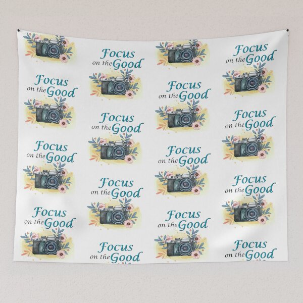 Item preview, Focus On The Good - Inspirational Gifts With Watercolor Camera And Flowers designed and sold by kassiekewl.