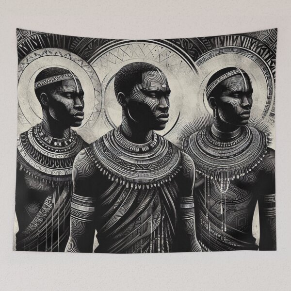 Item preview, Warriors, Tribal Art Style  designed and sold by Shs-Kenya.