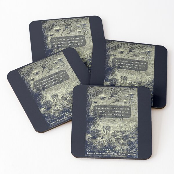 Item preview, Jules Verne quote: “The human mind delights in grand conceptions of supernatural beings.” designed and sold by artbleed.