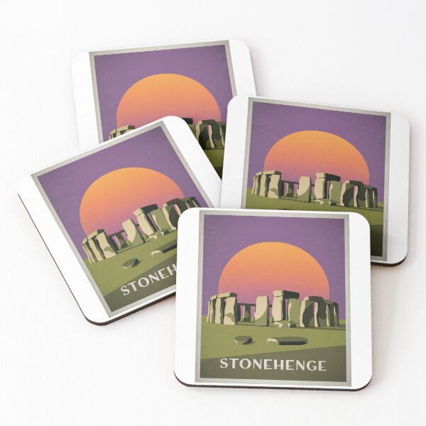 Item preview, Vintage Stonehenge England travel poster – retro design with sunset designed and sold by pod24.