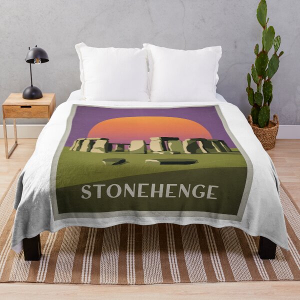 Item preview, Vintage Stonehenge England travel poster – retro design with sunset designed and sold by pod24.
