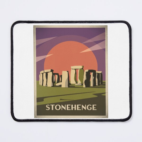Item preview, Stonehenge England travel poster – retro vintage design with sunset designed and sold by pod24.