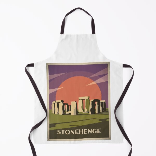 Item preview, Stonehenge England travel poster – retro vintage design with sunset designed and sold by pod24.