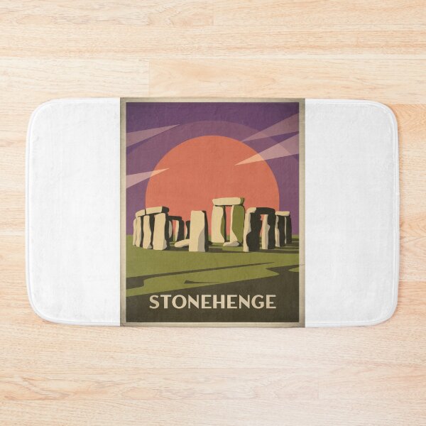 Item preview, Stonehenge England travel poster – retro vintage design with sunset designed and sold by pod24.