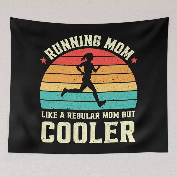 Item preview, Running Mom Like A Regular Mom But Cooler Retro designed and sold by RareBunny.