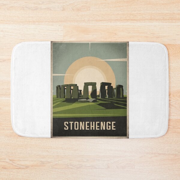 Item preview, Vintage Stonehenge England travel poster – retro design with sunrise designed and sold by pod24.