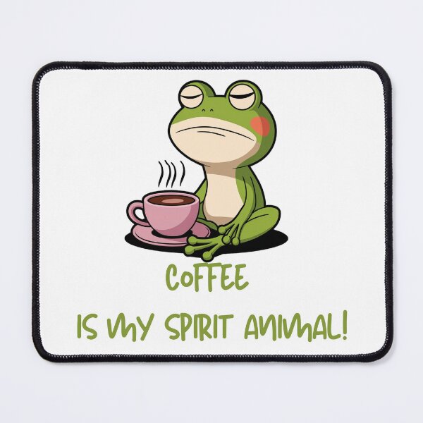 Item preview, Coffee my spirit animal, Coffe Lover, Frog and Coffee, Frog likes coffee, Frog drinks coffee. Coffee Lover, gift for coffee lovers designed and sold by KolorellaS.