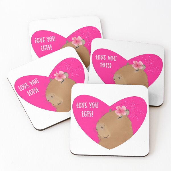 Item preview, Capybara girl- love you lots- so cute! designed and sold by A Sweet  Fragrance Art.