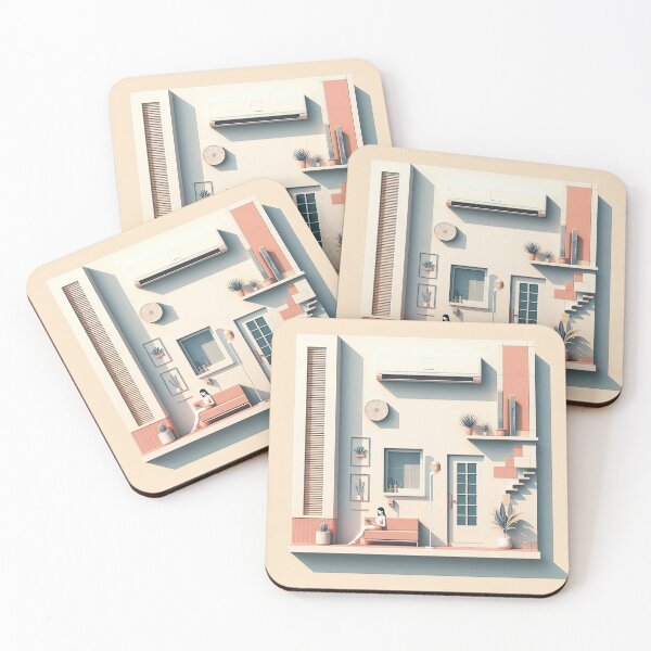 Item preview, Air Conditioner Minimalism Art Style designed and sold by artofuniverse.