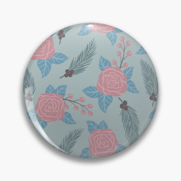 Artikelvorschau, Edle staubrosa Rosen mit Wintergrün-Muster entworfen und verkauft von Blooming June Design.