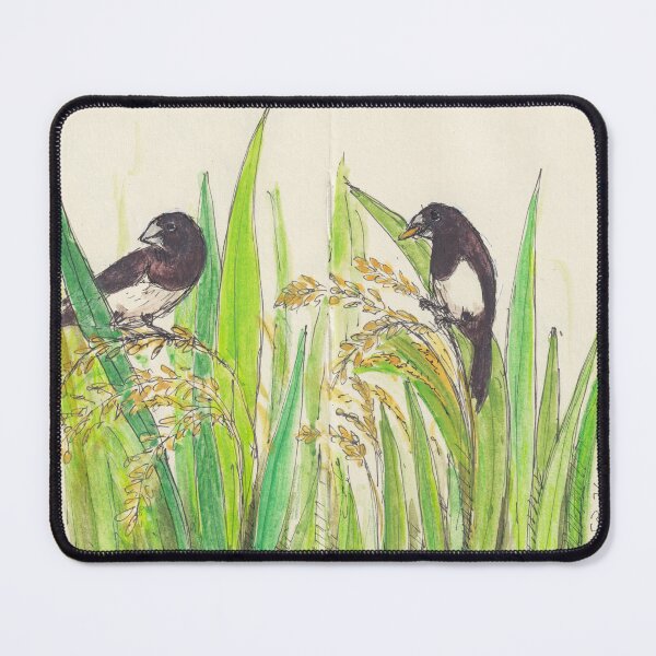 Item preview, White rumped Munia designed and sold by BirdsAndBrush.