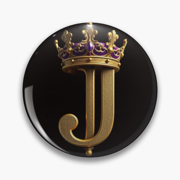 Item preview, Majestic Letter J  with Royal Crown designed and sold by EpicBuy.
