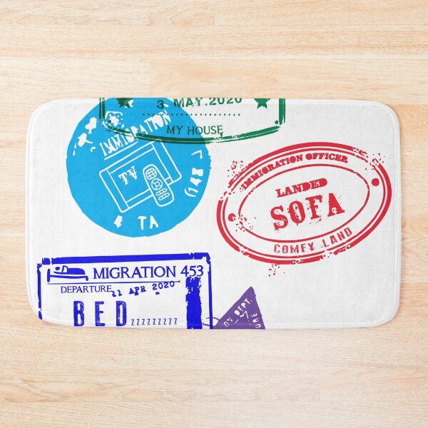 Item preview, Series Of Home Travel Passport Stamps - Staying Home designed and sold by AwesomeDistrict.
