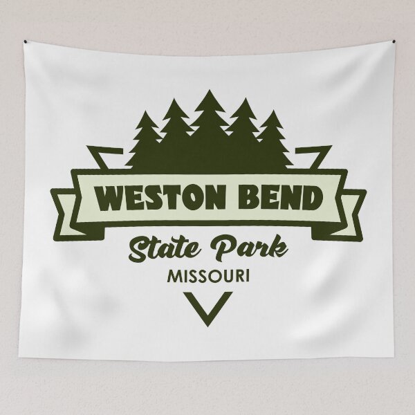 Item preview, Weston Bend State Park Missouri Trees And Ribbon designed and sold by bivenart.