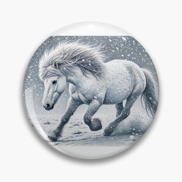 Item preview, A white horse in the snow designed and sold by Spiegeltoelter.