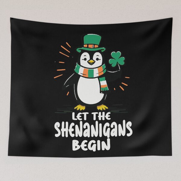 Item preview, Cute Penguin Shamrocks Saint Patrick's Day designed and sold by Colorfulman.