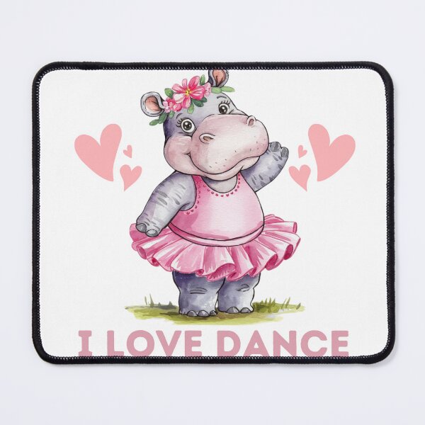 Item preview, Cute Hippo Ballerina, Ballet Lover, Dance Lover, Tutu, I love ballet, Pointe Shoes, Ballet Girl designed and sold by KolorellaS.