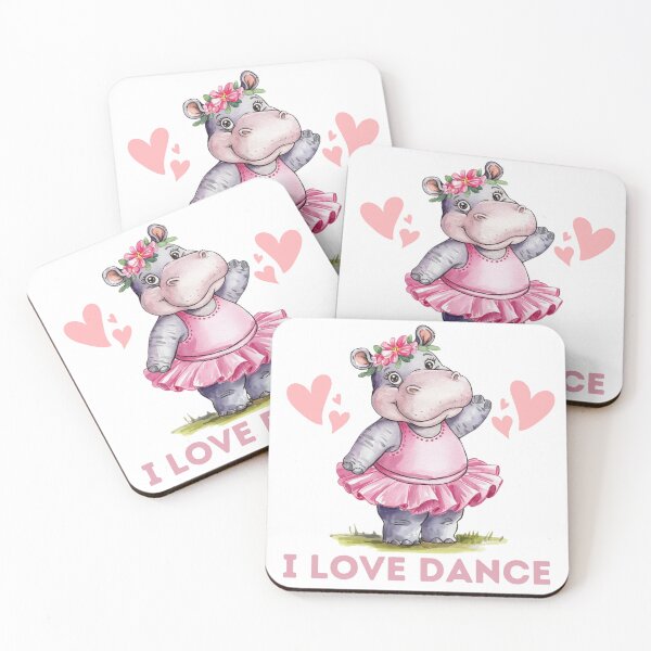 Item preview, Cute Hippo Ballerina, Ballet Lover, Dance Lover, Tutu, I love ballet, Pointe Shoes, Ballet Girl designed and sold by KolorellaS.