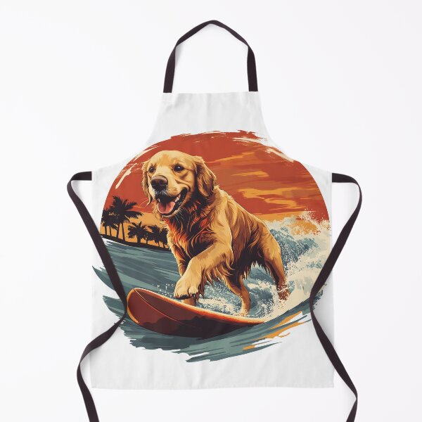 Item preview, Surfing Golden Retreiver Dog designed and sold by LifmusGoDesigns.
