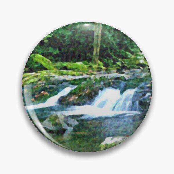 Item preview, Small natural waterfall in a forest designed and sold by Warletz.