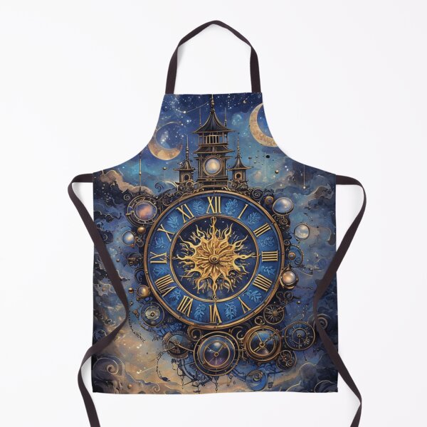 Item preview, Intricate Steampunk Clock Surrounded By Celestial Elements designed and sold by PixelStoneDesign .