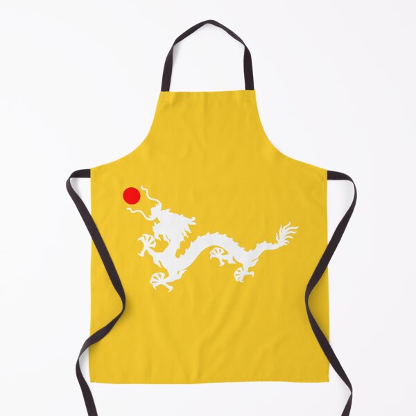 Item preview, White Imperial Chinese Dragon with Red Sun with Yellow Background designed and sold by Mon & Matrix.