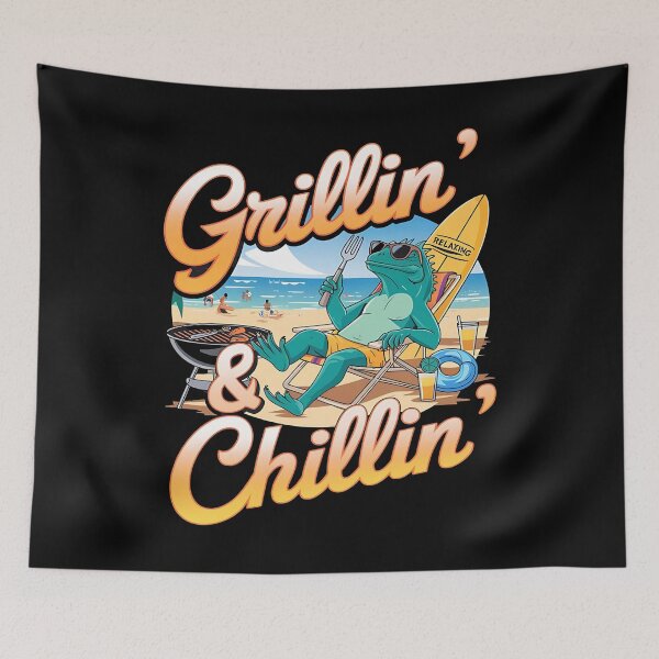 Item preview, Grillin chillin - Serial griller - BBQ party - Smokin'good times - Fire up - The grillmaster - Grill and chill - Time to grill designed and sold by JansenGS.