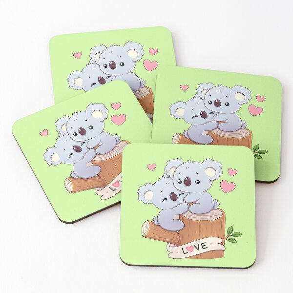 Item preview, Cute koalas in love designed and sold by Kiskadee-Draw.