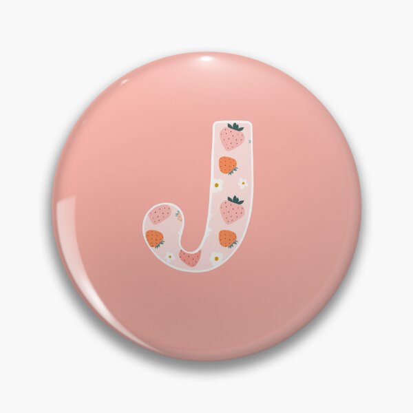 Item preview, Hand-drawn Strawberry Letter J Monogram Initial designed and sold by Pink Mint.