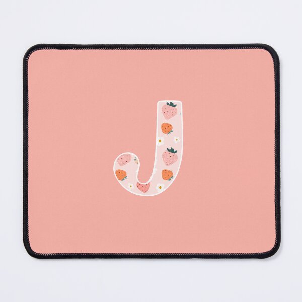 Item preview, Hand-drawn Strawberry Letter J Monogram Initial designed and sold by Pink Mint.